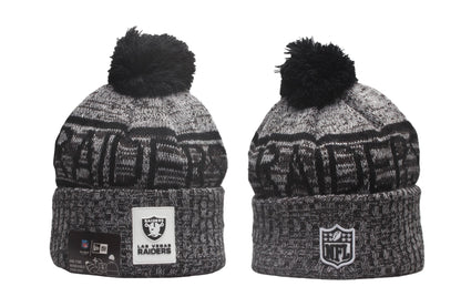 LVR Cuffed Knit Hat with Pom - Rubber Patch