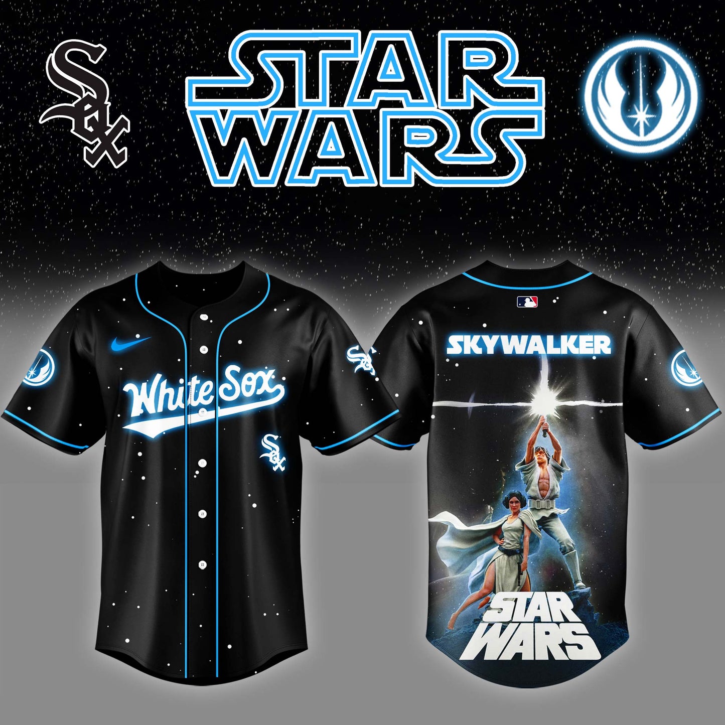 Chicago White Sox x Stars Wars Luke Skywalker Game Night Baseball Jersey Editions Limited v4