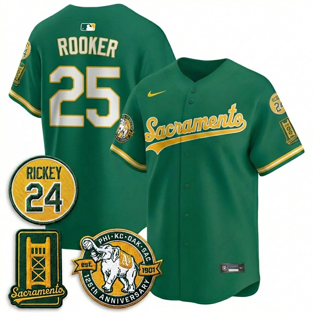 OAK 2026 Alternate Sacramento - Celebrating 125 Years -  Limited Vapor Green Jersey - All Stitched
