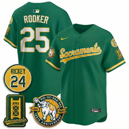 OAK 2026 Alternate Sacramento - Celebrating 125 Years -  Limited Vapor Green Jersey - All Stitched