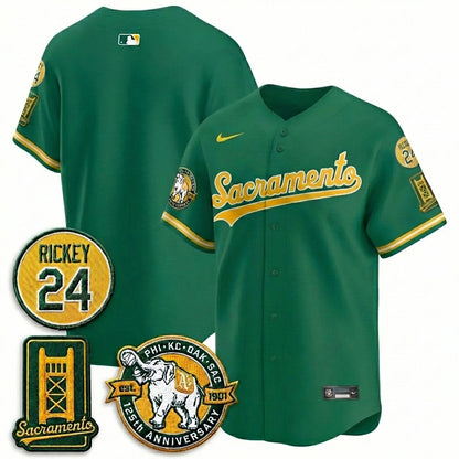 OAK 2026 Alternate Sacramento - Celebrating 125 Years -  Limited Vapor Green Jersey - All Stitched